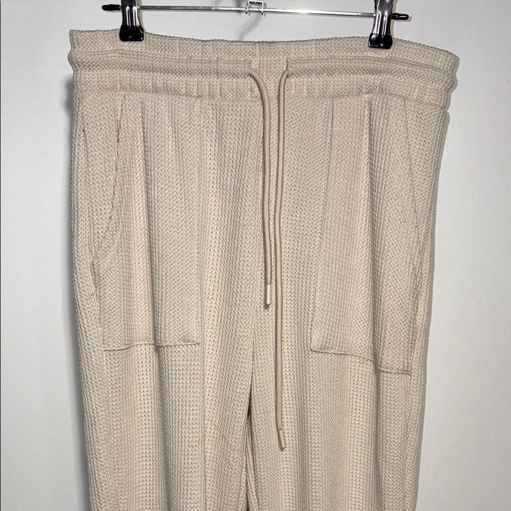 Women's Cream Track Pants - Picture 3 of 9